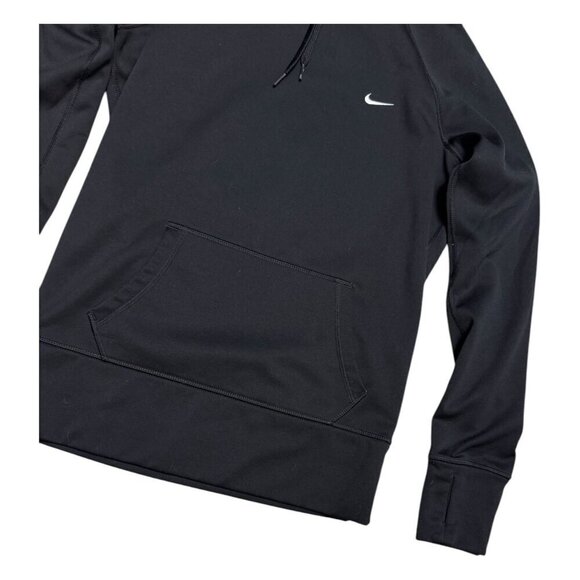NIKE THERMAFIT Swoosh Activewear Black Hoodie Sweatshirt Womens Small - Picture 4 of 7